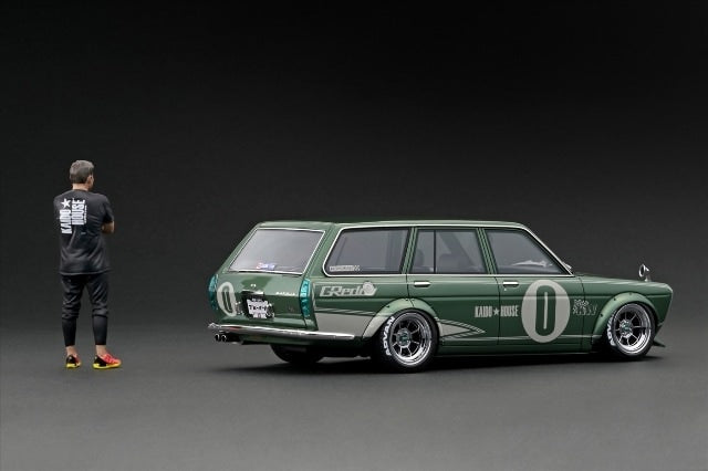 [ Pre-order ] IG3148 ignition model 1:18 Nissan Datsun Bluebird (510) Wagon Green Metallic With Mr.Jun Imai