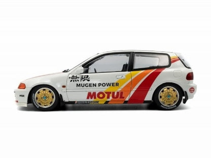 S1810404 SOLIDO 1:18 Honda Civic EG6 Solid Works Mugen 1992 White model car