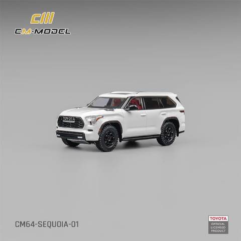 CM64-Sequoia-01 CM-Model 1:64 Toyota Sequoia in pearl white model car