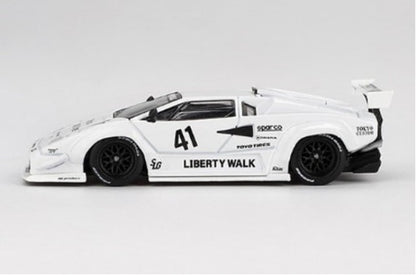 MGT00966-L TSM MINI-GT 1:64 Lamborghini Countach LB-WORKS Tokyo Auto Salon 2024 White (Left-Hand Drive)