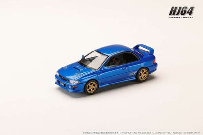 HJ641079ABL Hobby Japan 1:64 Subaru Impreza PURE SPORTS COUPE WRX type R STi Version (GC8) Sonic Blue Mica