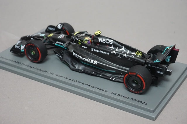 1:43 SPARK S8590 Mercedes-AMG Petronas F1 Team W14 E-Performance British GP 3rd 2023 #44 L. Hamilton model car