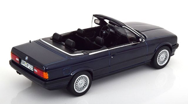 [ Pre-order ] 183212 NOREV 1:18 scale BMW 325i E30 Cabrio 1991 Dark Blue Metallic (Modellissimo custom order)