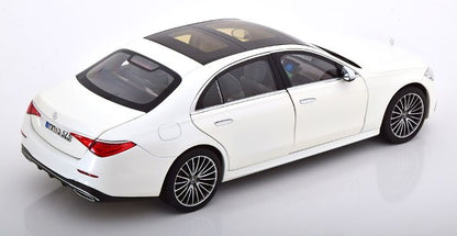 [ Pre-order ] 183801 NOREV 1:18 Scale Mercedes S-Class AMG-Line 2021 White Metallic MODELISSIMO Custom Order