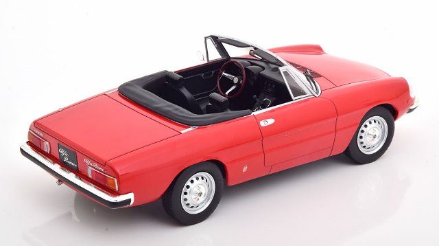 [ Pre-order ] 187880 NOREV 1:18 Scale Alfa Romeo 2000 Spider 1978 with Removable Softtop, Red, Custom Order from MODELISSIMO