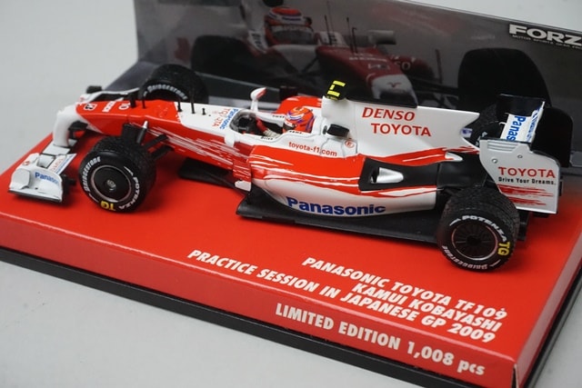 1:43 MINICHAMPS 413090310 FORZA Panasonic Toyota TF109 Japan GP 2009 #10 model car