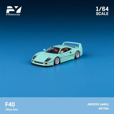 FY64081 Finclassically 1:64 F40 Tiffany Blue
