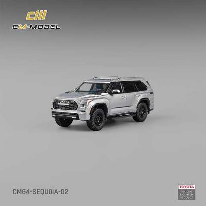 CM64-Sequoia-02 CM-Model 1:64 Sequoia Toyota Sequoia XK80 TRD Pro Silver Grey model car