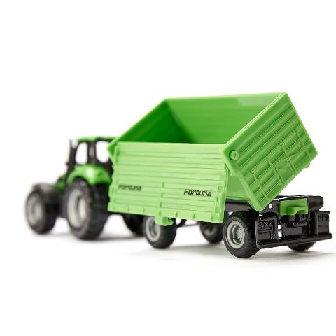 SK1606 SIKU DEUTZ-FAHR Tractor with 4-Wheel Trailer