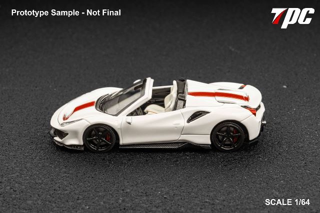 TPC 1:64 Novitec 488 Roadster Pearl White / Red Stripe