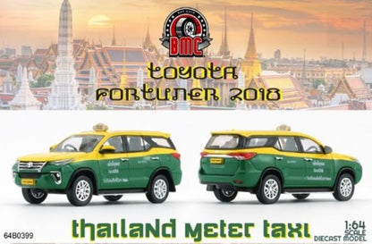 64B0399 BM CREATIONS 1:64 Toyota Fortuner 2018 Thailand Taxi RHD model car
