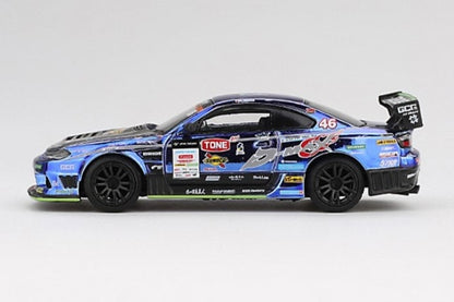 MGT00857-BL TSM MINI-GT 1:64 Nissan Silvia (S15) D1 GP 2023 #46 D-MAX RACING (Right-hand drive) Japan Limited