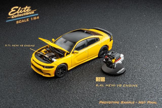 [ Pre-order ] Elite Collectibles 1:64 Dodge Warhorse Daytona HEMI Yellow