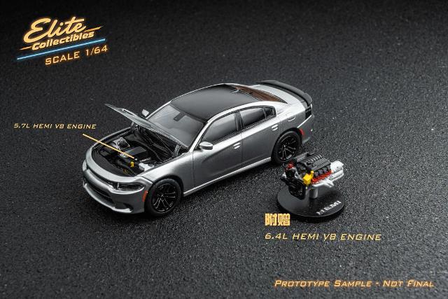 [ Pre-order ] Elite Collectibles 1:64 Dodge Warhorse Daytona HEMI C/Silver