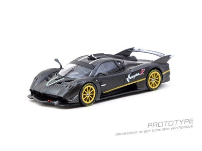 T64G-TL035-MBCF Tarmac Works 1:64 Pagani Huayra R Matt Black Carbon Fiber