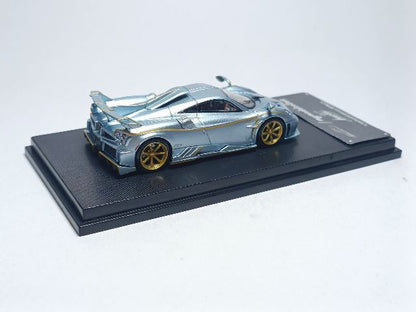 [ Pre-order ] MC640015A MC Model Collect 1:64 Scale Pagani Huayra Imola Silver Blue Orange Stripes