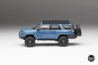 DTG0016-FR GCD Gaincorp Products 1/64 Toyota 4Runner TRD PRO Overland CavalryFront Runner x DiecastTalk Blue