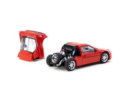 T64PR-001-RE Tarmac Works 1:64 Ford RS200 Red model car
