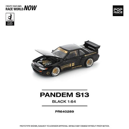 [ Pre-order ] PR640289 POP RACE 1:64 Nissan Pandem Silvia S13 BLACK
