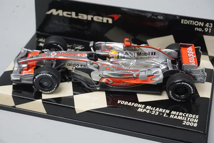 1:43 MINICHAMPS 530084322 Vodafone McLaren Mercedes MP4-23 2008 #22 L. Hamilton model car