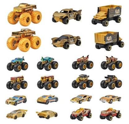 JDW07-9866 Hot Wheels Monster Truck Bigfoot Trophy Champion Collection Set model car