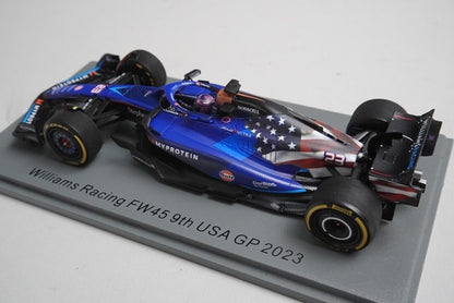 1:43 Spark S8917 Williams Racing FW45 United States GP 9th 2023 #23 model car