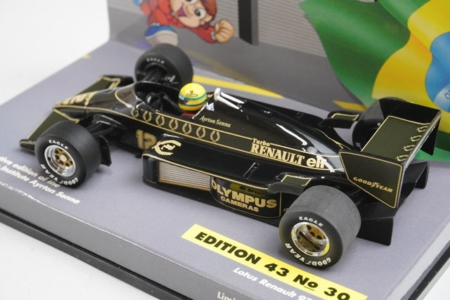 1:43 MINICHAMPS 540431501 Lotus Renault 97T 1985 #12 ASC No.30 A.senna model car