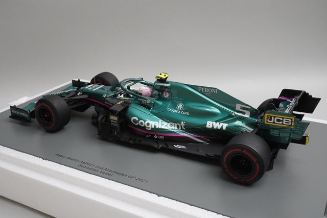 1:18 Spark 18S598 Aston Martin AMR21 Azerbaijan GP 2nd 2021 #5 S.Vettel model car
