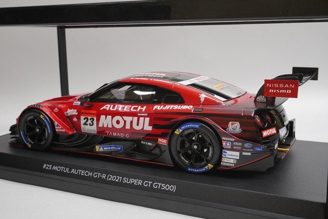 1:18 KYOSHO KWAM100005 Nissan NISMO Motul Autech GT-R Super GT GT500 2021 #23 model car