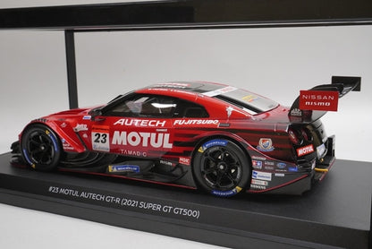 1:18 KYOSHO KWAM100005 Nissan NISMO Motul Autech GT-R Super GT GT500 2021 #23 model car