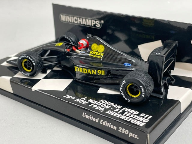 1:43 MINICHAMPS 410910099 Jordan Ford 911 F1 Test 28 Hours NOV.1990 Silverstone model car
