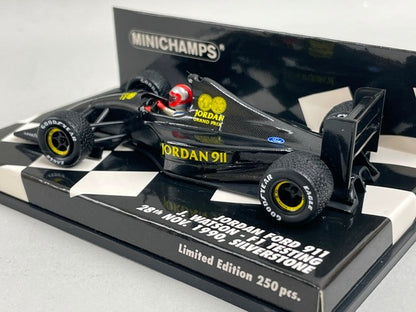 1:43 MINICHAMPS 410910099 Jordan Ford 911 F1 Test 28 Hours NOV.1990 Silverstone model car