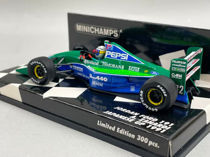1:43 MINICHAMPS 410910332 Jordan Ford 191 JAPANESE Japanese Grand Prix 1991 #32 A. Zanardi