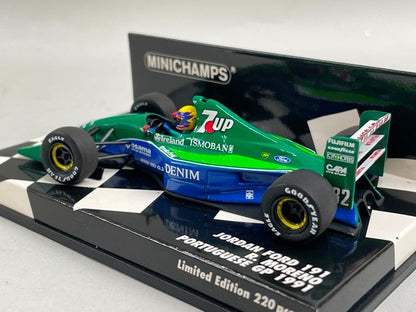 1:43 MINICHAMPS 410910232 Jordan Ford 191 PORTUGUESEGP 1991 #32 M. Moreno model car