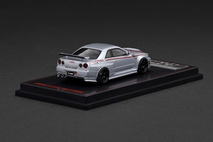 IG3840 ignition model 1:64 Nissan Nismo R34 GT-R Z-tune Silver model car