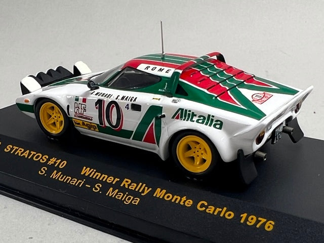 1:43 ixo RAC080 Lancia Stratos Monte Carlo Rally 1976 #10 S. Munari S. Maiga model car