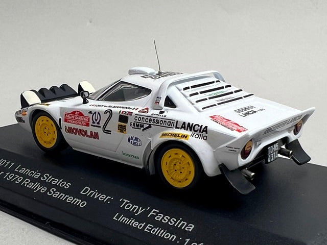 1:43 ixo LCJ011 Lancia Stratos Sanremo Rally 1979 #2 T. Fassina model car
