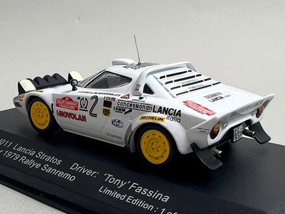 1:43 ixo LCJ011 Lancia Stratos Sanremo Rally 1979 #2 T. Fassina model car