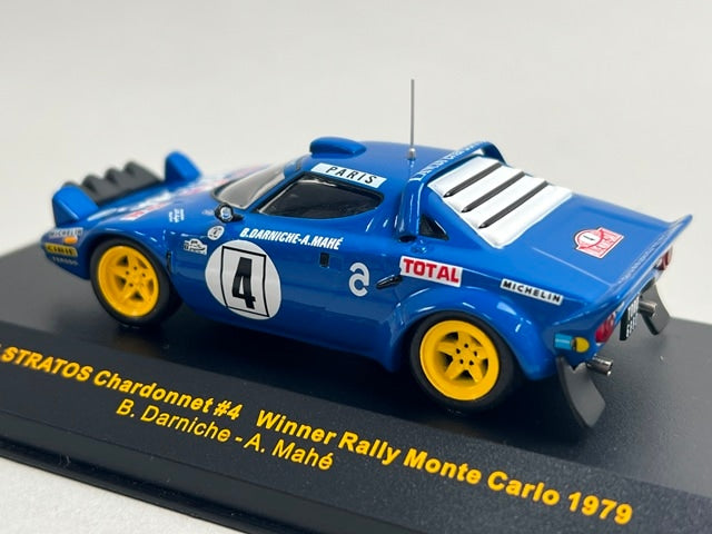 1:43 ixo RAC081 Lancia Stratos Chardonnet Monte Carlo Rally 1979 #4 B. Darniche A. Mahe model car