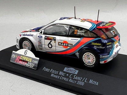1:43 VITESSE SKW022 Ford Focus WRC CYPRUS Rally 2000 #6 C. Sainz L. Moya model car