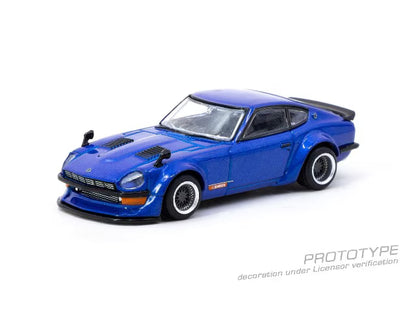 T64G-062-BL Tarmac Works 1:64 Nissan Fairlady Z S30 Widebody - Designed by Jon Sibal Blue