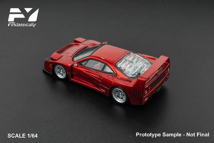 [ Pre-order ] FY64096 Finclassically 1:64 F40 Transparent Red