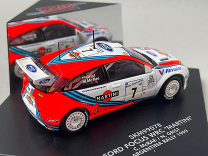 1:43 VITESSE SKM99078 Ford Focus WRC Martini ARGENTINA Rally 1999 #7 C. McRae N. Grist model car
