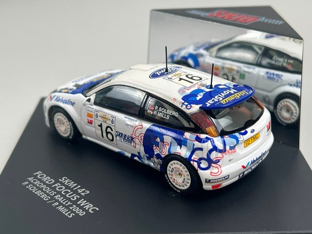 1:43 VITESSE SKM142 Ford Focus WRC ACROPOLIS Rally 2000 #16 P. Solberg P. Mills model car