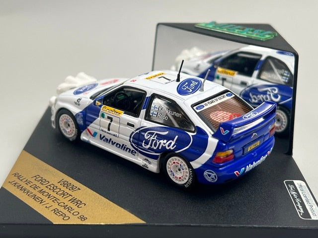 1:43 VITESSE V98097 Ford Escort WRC MONTE CARLO Rally 1998 #7 J. Kankkunen J. Lepo model car
