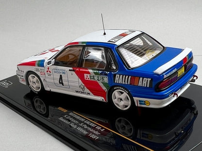 1:43 ixo KBI030 Mitsubishi Galant VR-4 Swedish Rally 1991 #4 K. Ericsson S. Permander model car