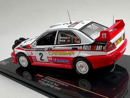 1:43 ixo KBI064 Mitsubishi Carisma GT GB Rally 1998 #2 R. Burns R. Reid model car