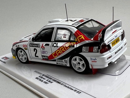 1:43 ixo RAC392LQ Mitsubishi Carisma GT Evolution IV RAC Rally 1997 #2 R. Burns R. Reid model car