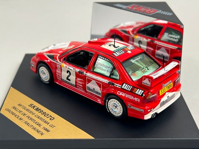 1:43 VITESSE SKM99070 Mitsubishi Carisma GT PORTUGAL Rally 1999 #2 M. Gronholm T. Rautiainen model car