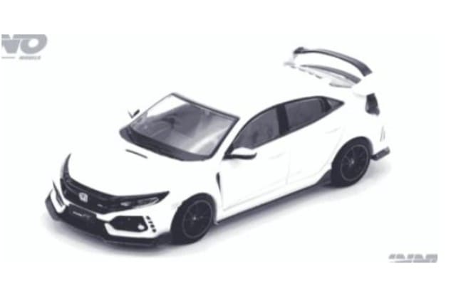 IN64-FK8-WHI INNO Model 1:64 Honda Civic Type-R (FK8) White model car